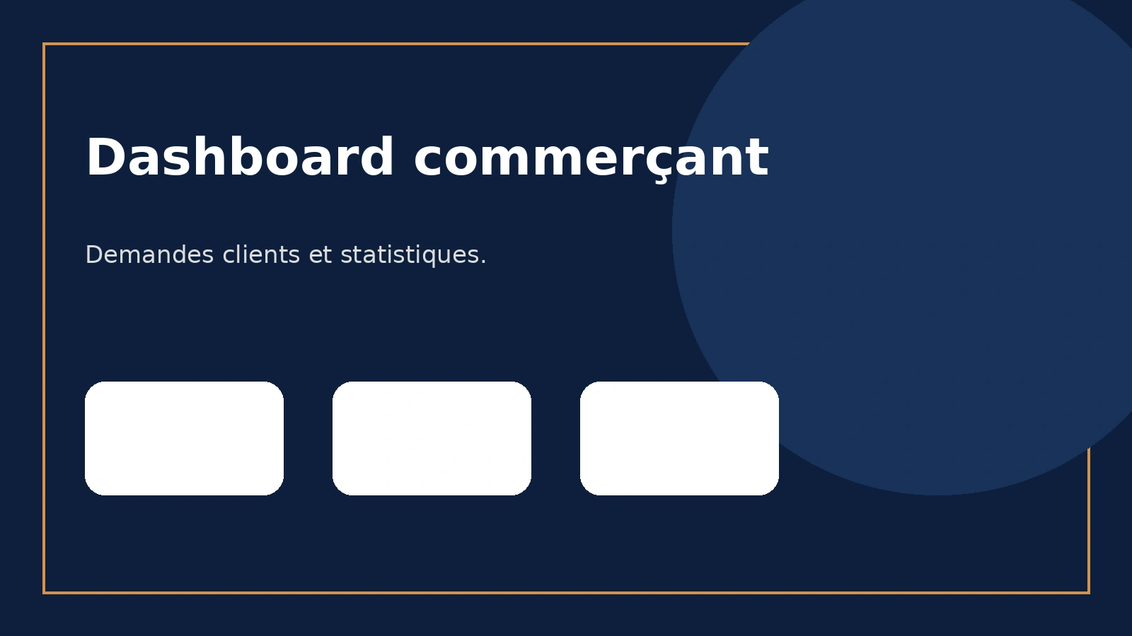 Dashboard commerçant